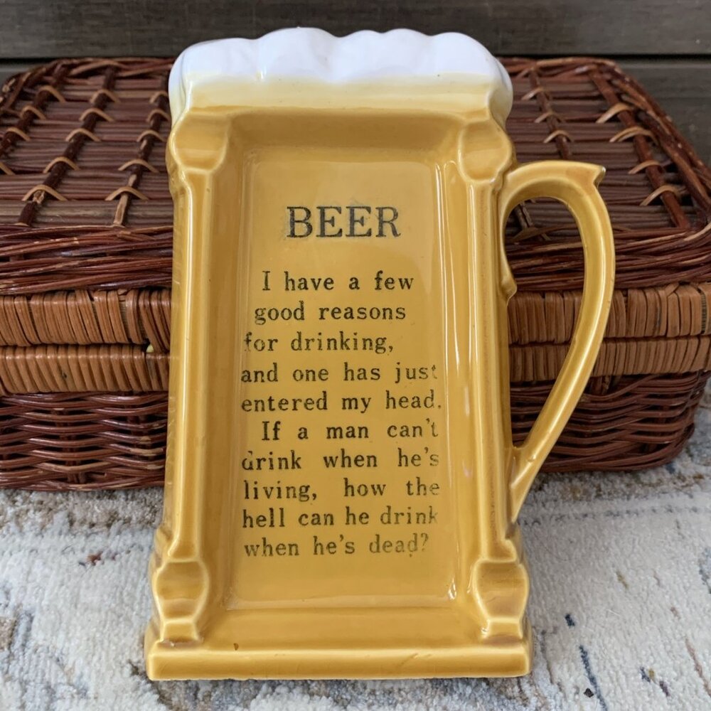 Vintage Enesco Japan Beer Mug Ashtray Stein Ash Tray Vintage